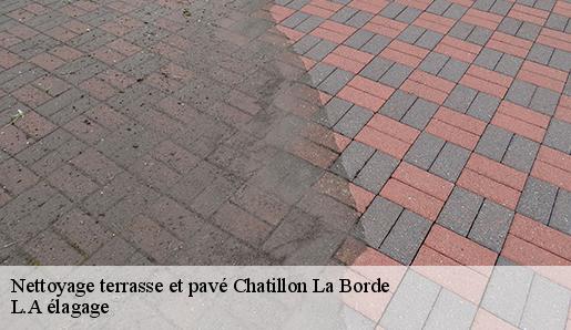 Nettoyage terrasse et pavé  chatillon-la-borde-77820 L.A élagage 